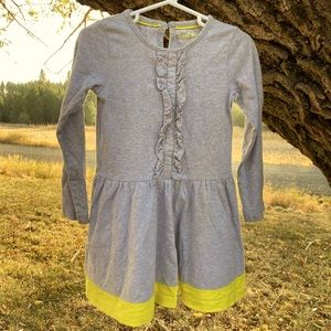 Mini Boden 2-3 Gray and Yellow Dress